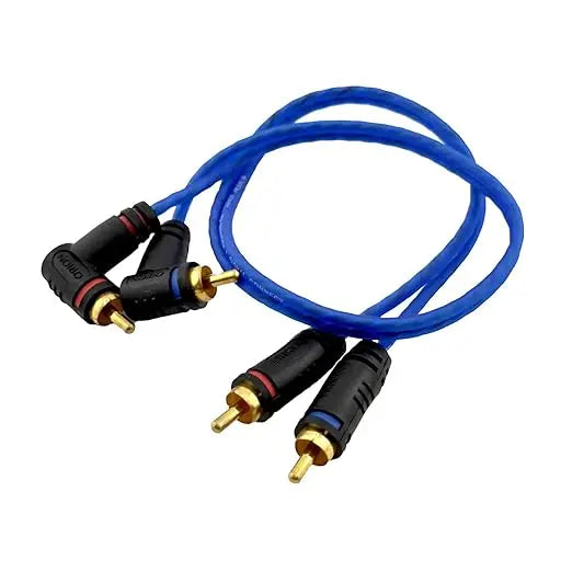 ORION Wired CR1.5FT (1.5-FT Blue) 2 Channel RCA Male to RCA Male Stereo Car Audio Cable Orion
