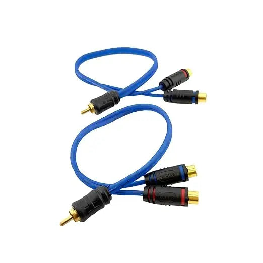 ORION Cobalt CRY2F (1 Foot) RCA Y Adapter 2 RCA Female to 1 RCA Male Stereo Car Audio Orion