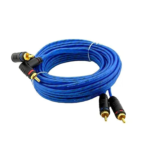 ORION Wired CR17FT (17-Ft Blue) 2 Channel RCA Male to RCA Male Stereo Car Audio Cable Orion