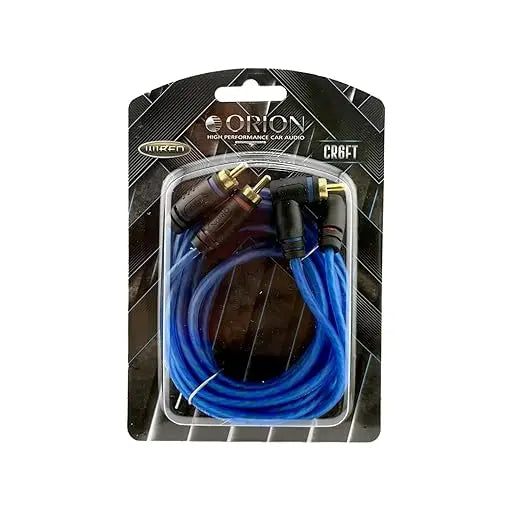 ORION Wired CR6FT (6-Ft Blue) 2 Channel RCA Male to RCA Male Stereo Car Audio Cable Orion
