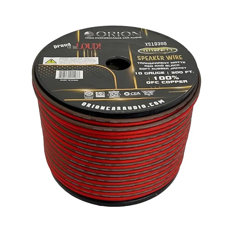 Orion XS10300 10-Gauge Speaker Wire Roll 300 FT 100% OFC Orion