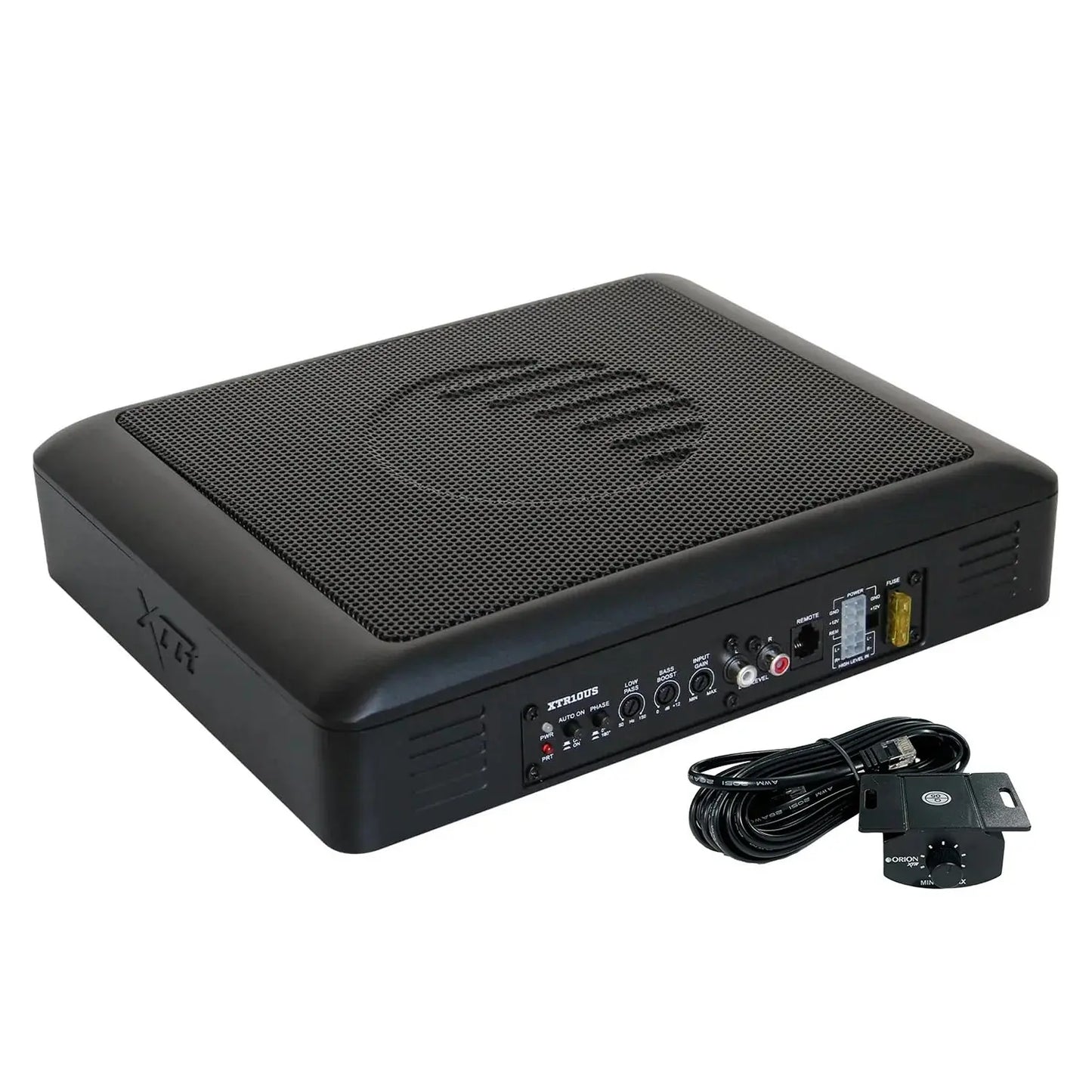 XTR10US – 10" Slim Underseat Subwoofer with Built-In Amplifier - Balanced Audio