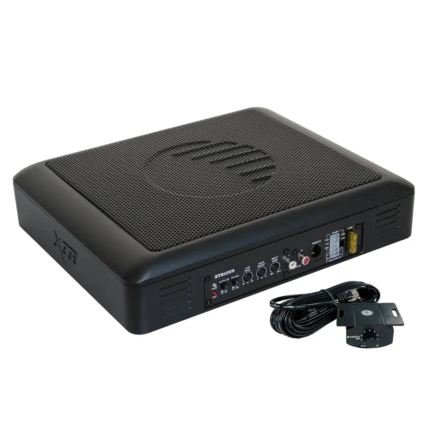 XTR10US – 10" Slim Underseat Subwoofer with Built-In Amplifier - Balanced Audio